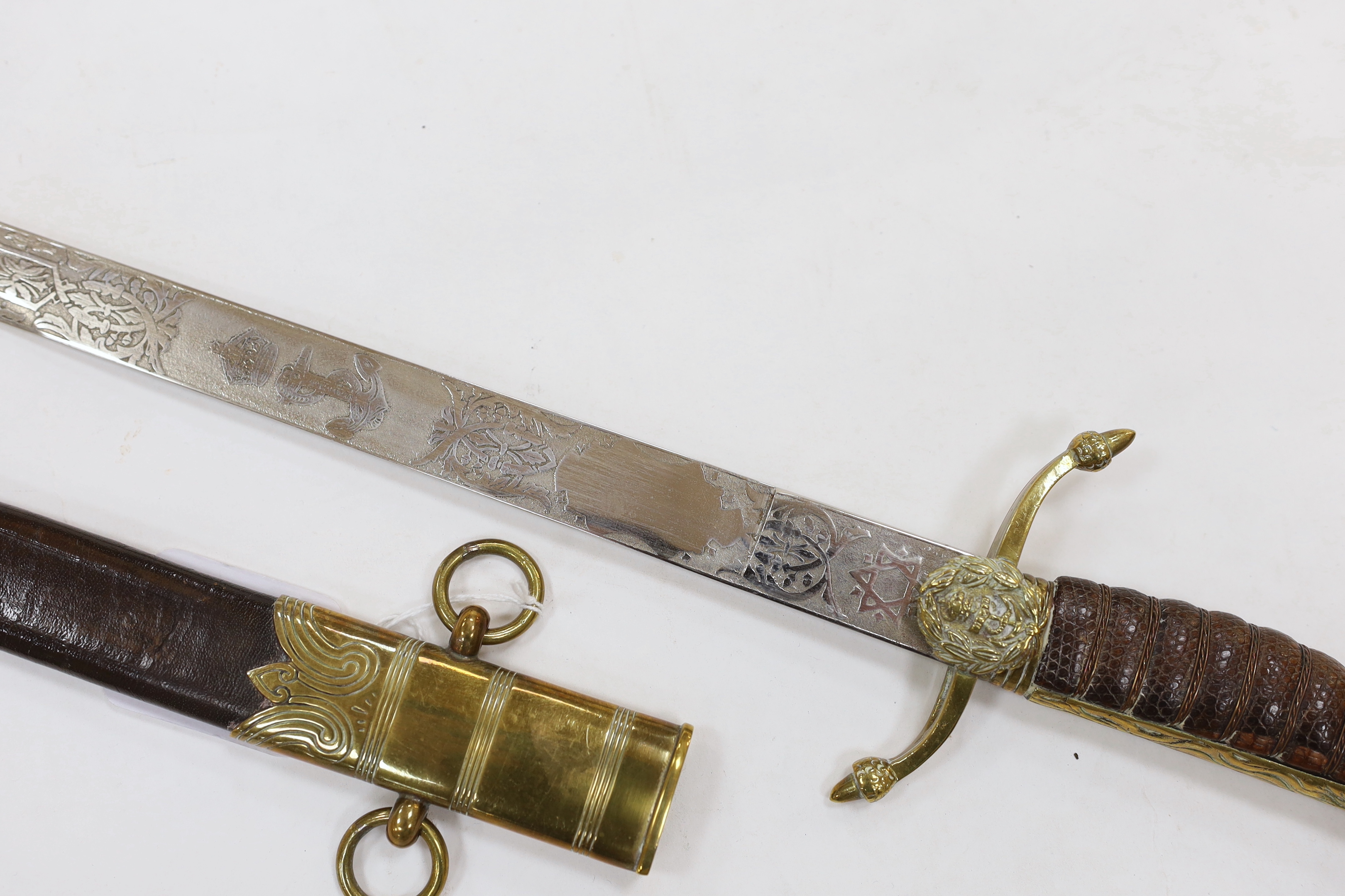A well made copy of a 19th century Royal Navy dirk